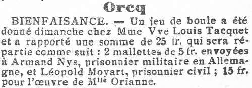 Orcq .be - Orcq, chronologie de la guerre 1914-1918 (Bernard Demaire et Robert Trifin)