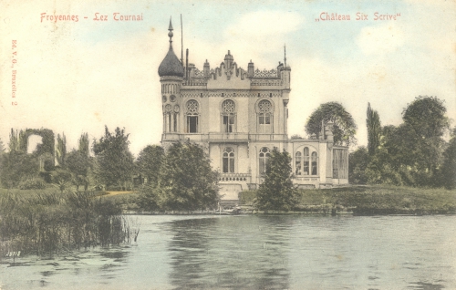 FROYENNES - Château Six-Scrive - Édit. V.G., Bruxelles 2 - Oblitération 7 2 1906 - Coordonnées GPS • Nord : 50 37 11 • Est : 3 21 51