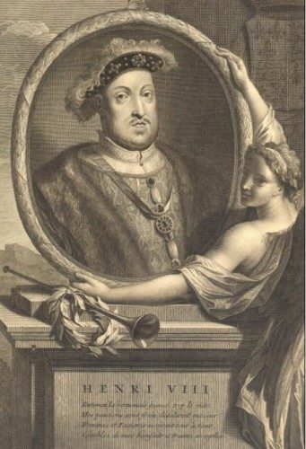 Henri VIII Gravure de Gérard Valck d’après un portrait à l’huile d’Adriaan Van der Werf. (collection personnelle)
